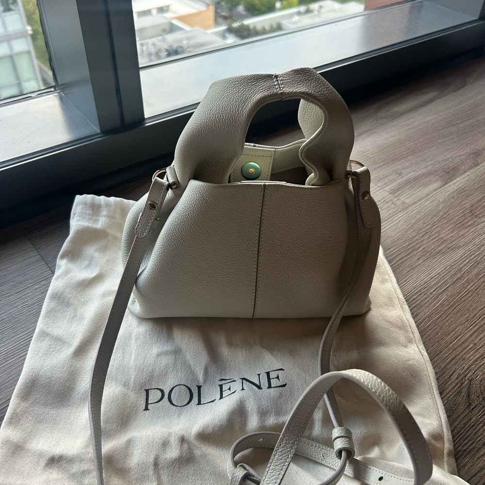 Polene Numéro Neuf Mini Textured Cream Bag